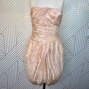 Ralph Lauren Black Label Blush Pink Ruched Dress